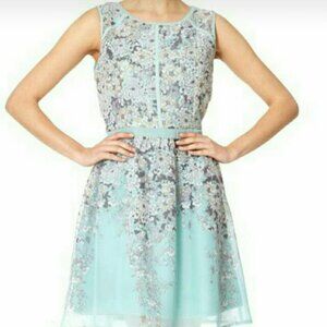 Uttam Boutique London pale blue floral dress